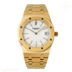 Audemars Piguet Royal Oak 15202 White Dial in Yellow Gold