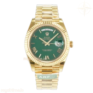 Day Date 40 YG 228238 ARF Green Roman Dial on President Bracelet VR3255