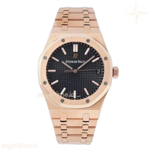 Audemars Piguet Royal Oak 15450ST 37mm Black Dial in Frosted Rose Gold