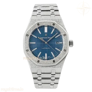 Audemars Piguet Royal Oak 15450ST 37mm Blue Dial in Frosted Gold
