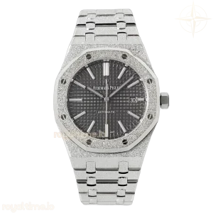 Audemars Piguet Royal Oak 15450ST 37mm Grey Dial in Frosted Gold