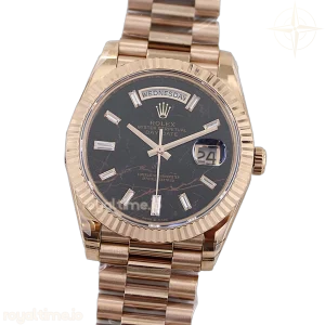 Daydate 36 128235 Eisenkiesel (Quartz Stone) Dial Diamond Markers in Everose Gold