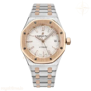 Audemars Piguet Royal Oak 15450ST 37mm White Dial in Steel and Rose Gold
