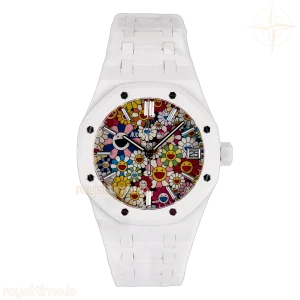 Audemars Piguet Royal Oak 15500 White Ceramic APSF Celebration Dial on White Ceramic Bracelet A4401