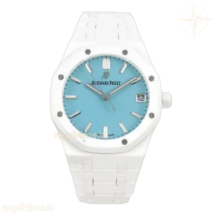 Audemars Piguet Royal Oak 15500 White Ceramic APSF Tiffany Blue Dial on Bracelet SA4302