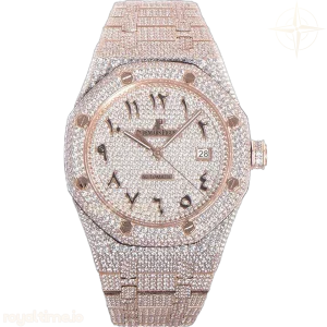 Audemars Piguet Royal Oak 41mm 15400 Iced Out Rose Gold in Arabic Markers