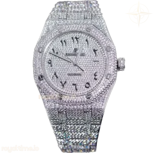 Audemars Piguet Royal Oak 41mm 15400 Iced Out Steel in Arabic Markers