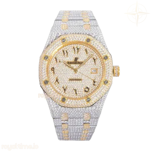 Audemars Piguet Royal Oak 41mm 15400 Iced Out Steel/Yellow Gold in Arabic Markers