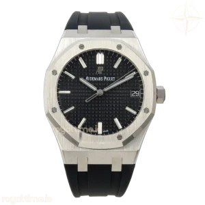 Audemars Piguet Royal Oak 41mm 15500 SS APSF Black Dial on Black Rubber Strap SA4302