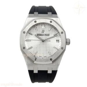 Audemars Piguet Royal Oak 41mm 15500 SS APSF White Dial on Black Rubber Strap SA4302