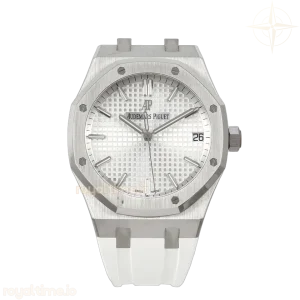 Audemars Piguet Royal Oak 41mm 15500 SS APSF White Dial on White Rubber Strap SA4302