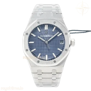 Audemars Piguet Royal Oak 41mm 15500 SS ZF Blue Textured Dial on SS Bracelet SA4302 V3