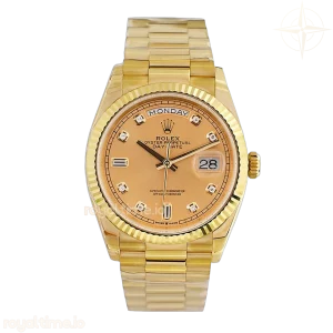 Daydate 36 128238 Champagne Dial in Yellow Gold