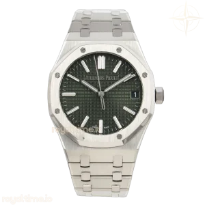 Audemars Piguet Royal Oak 41mm 15510 Free Sprung SS APSF Green Textured Dial On SS Bracelet A4302