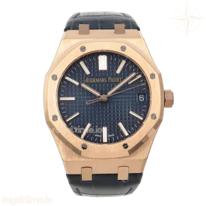 Audemars Piguet Royal Oak 41mm 15510 RG APSF Blue Dial on Black Leather Strap SA4302