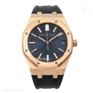 Audemars Piguet Royal Oak 41mm 15510 RG APSF Blue Dial on Black Rubber Strap SA4302