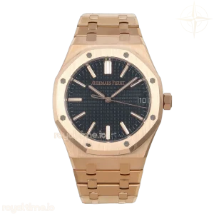 Audemars Piguet Royal Oak 41mm 15510 RG DDF Black Textured Dial on RG Bracelet SA4302 (Weighted)