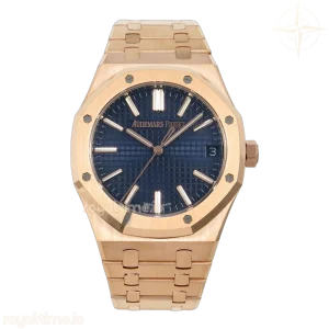 Audemars Piguet Royal Oak 41mm 15510 RG DDF Blue Dial on RG Bracelet DD4302 50th Anniversary (Weighted)