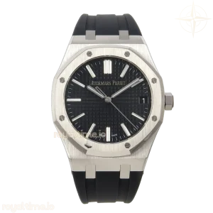 Audemars Piguet Royal Oak 41mm 15510 SS APSF Black Dial on Black Rubber Strap SA4302