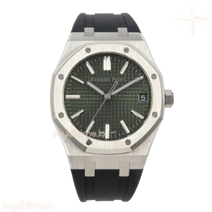 Audemars Piguet Royal Oak 41mm 15510 SS APSF Green Dial on Black Rubber Strap SA4302