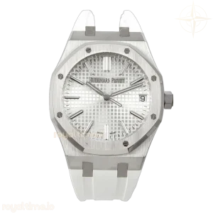 Audemars Piguet Royal Oak 41mm 15510 SS APSF White Dial on White Rubber Strap SA4302