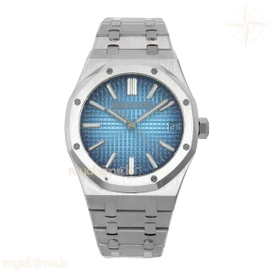 Audemars Piguet Royal Oak 41mm 15510BC SS IPF Ice Blue Textured Dial on SS Bracelet SA4302
