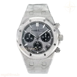 Audemars Piguet Royal Oak Chrono 26240 Frosted SS APSF Gray/Black Dial on Bracelet SA4401