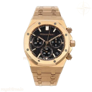Audemars Piguet Royal Oak Chrono 26240 RG DDSF Black Dial on RG Bracelet DD4401