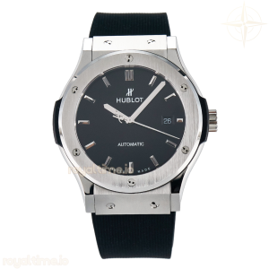 Hublot Classic Fusion Bang 42mm HBF Black Dial on Black Rubber Strap A2892
