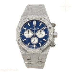 Audemars Piguet Royal Oak Chrono 26331 Frosted SS APSF Blue/White Dial on Bracelet A2385