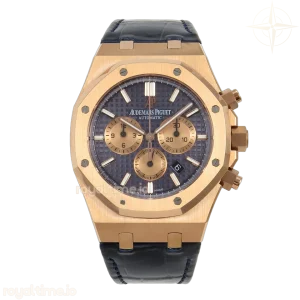 Audemars Piguet Royal Oak Chrono 26331 RG APWF Blue/RG Dial on Brown Leather Strap A2385