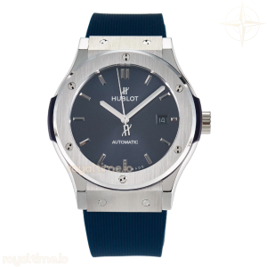 Hublot Classic Fusion Bang 42mm HBF Blue Dial on Blue Rubber Strap A2892