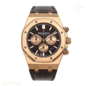 Audemars Piguet Royal Oak Chrono 26331 RG APWF Brown/RG Dial on Brown Leather Strap A2385