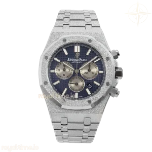 Audemars Piguet Royal Oak Chrono 26331 SS Frosted APWF Blue/White Dial on Bracelet A2385