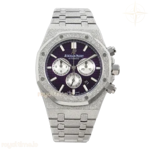Audemars Piguet Royal Oak Chrono 26331 SS Frosted APWF Purple/White Dial on Bracelet A2385