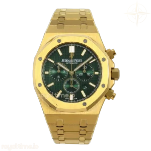Audemars Piguet Royal Oak Chrono 26331 YG APSF Green Dial on YG Bracelet A2385