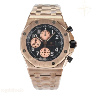 Audemars Piguet Royal Oak Offshore 42mm RG TKF Black Dial on RG Bracelet A7750