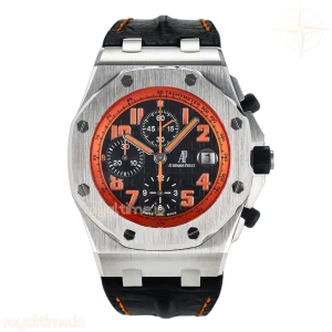 Audemars Piguet Royal Oak Offshore 42mm Volcano TKF Black Dial on Black Leather Strap A7750