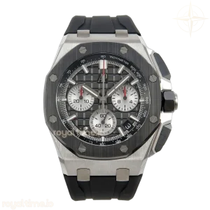 Audemars Piguet Royal Oak Offshore 43mm 26420 Ceramic Bezel SS DDF Black Dial On Black Rubber Strap DD4401