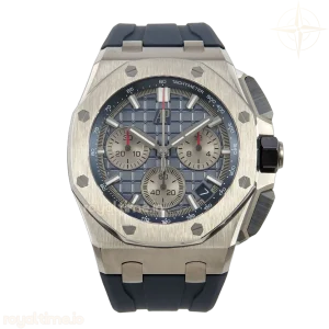 Audemars Piguet Royal Oak Offshore 43mm 26420io Titanium DDF Blue Dial on Blue Rubber Strap DD4401