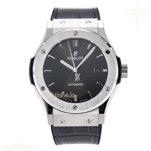Hublot Classic Fusion Bang 42mm HBF Gray Dial on Gray Leather Strap A2892
