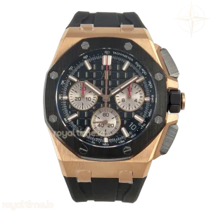 Audemars Piguet Royal Oak Offshore 43mm 26420SO RG APSF Black Dial On Black Rubber Strap SA4401