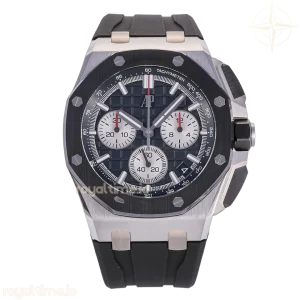 Audemars Piguet Royal Oak Offshore 43mm 26420so SS DDF Black/White Dial on Black Rubber Strap DD4401