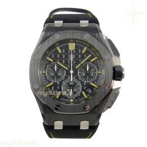 Audemars Piguet Royal Oak Offshore 43mm Ceramic/SS APPF Black/Yellow Dial on Black Leather Strap AA4401