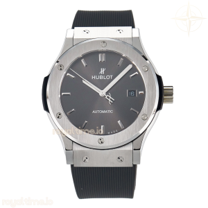 Hublot Classic Fusion Bang 42mm HBF Gray Dial on Gray Rubber Strap A2892