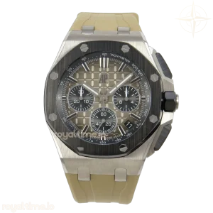 Audemars Piguet Royal Oak Offshore 43mm SS APPF Smoked Dial on Yellow Rubber Strap AA4401