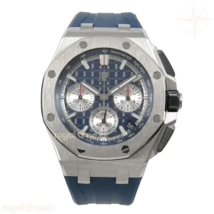 Audemars Piguet Royal Oak Offshore 43mm Titanium APPF Blue/Silver Dial on Blue Rubber Strap AA4401