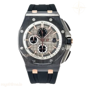 Audemars Piguet Royal Oak Offshore 44mm Black Ceramic RG TKF Gray Dial on Black Rubber Strap A3126