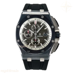 Audemars Piguet Royal Oak Offshore 44mm Black Ceramic SS TKF Gray Dial on Black Rubber Strap A3126