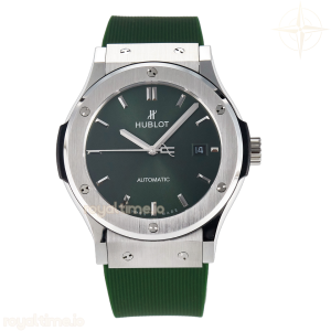 Hublot Classic Fusion Bang 42mm HBF Green Dial on Green Rubber Strap A2892